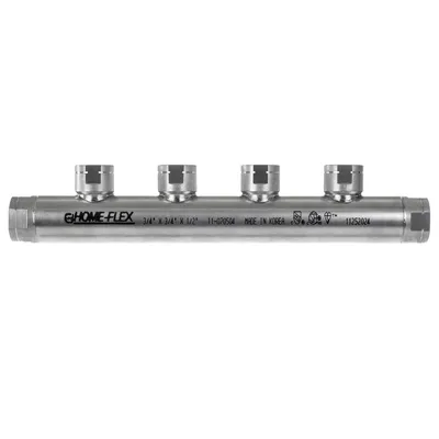 3/4 in. x 3/4 in. x (4) 1/2 in. CSST FIPT Stainless Steel Manifold